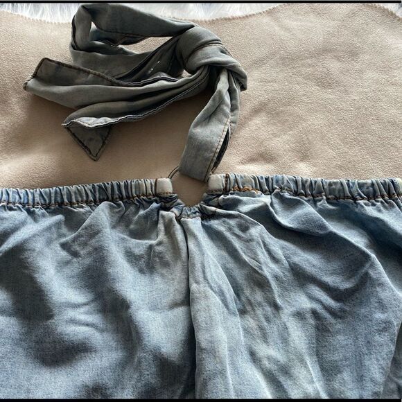 Diesel light denim halter romper - Picture 7 of 8